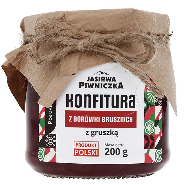 Konfitura z borówki brusznicy z gruszką 200g