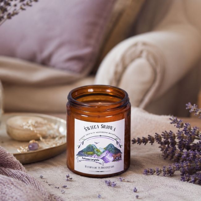 Świeca sojowa "Połonina Caryńska" – Lawenda 160g