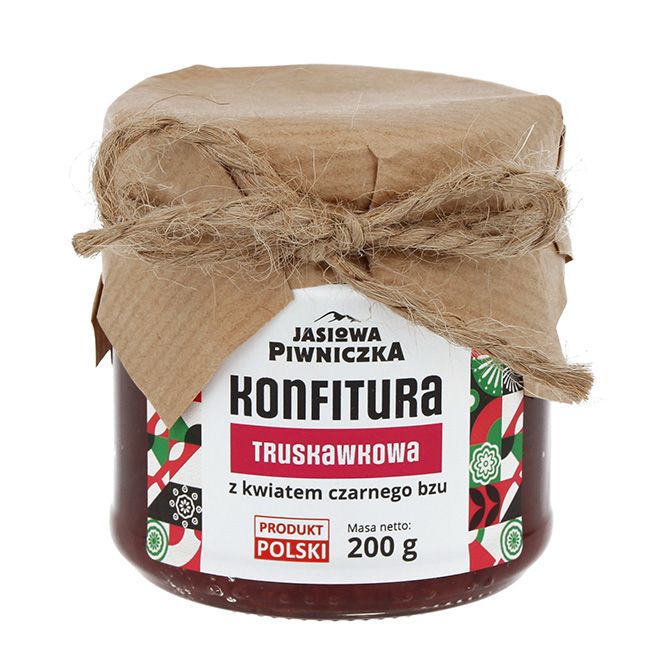 Konfitura z truskawek z kwiatem czarnego bzu 200g 