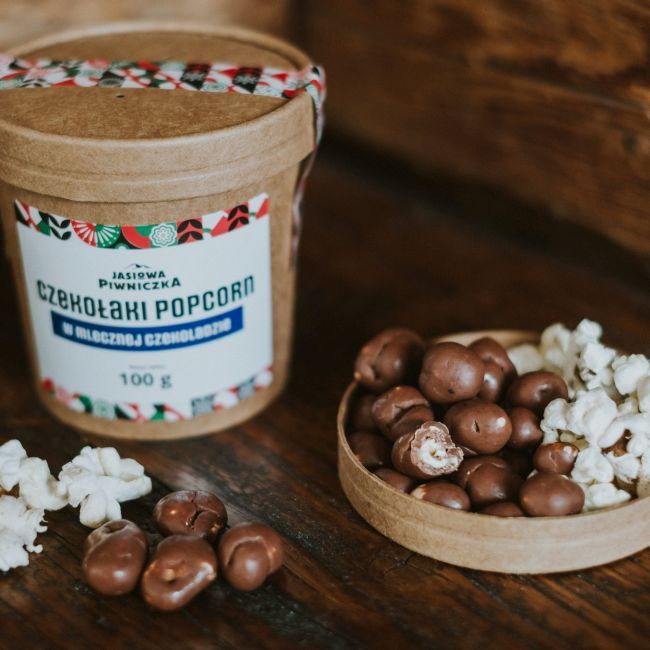 Czekołaki Popcorn w mlecznej czekoladzie 100g